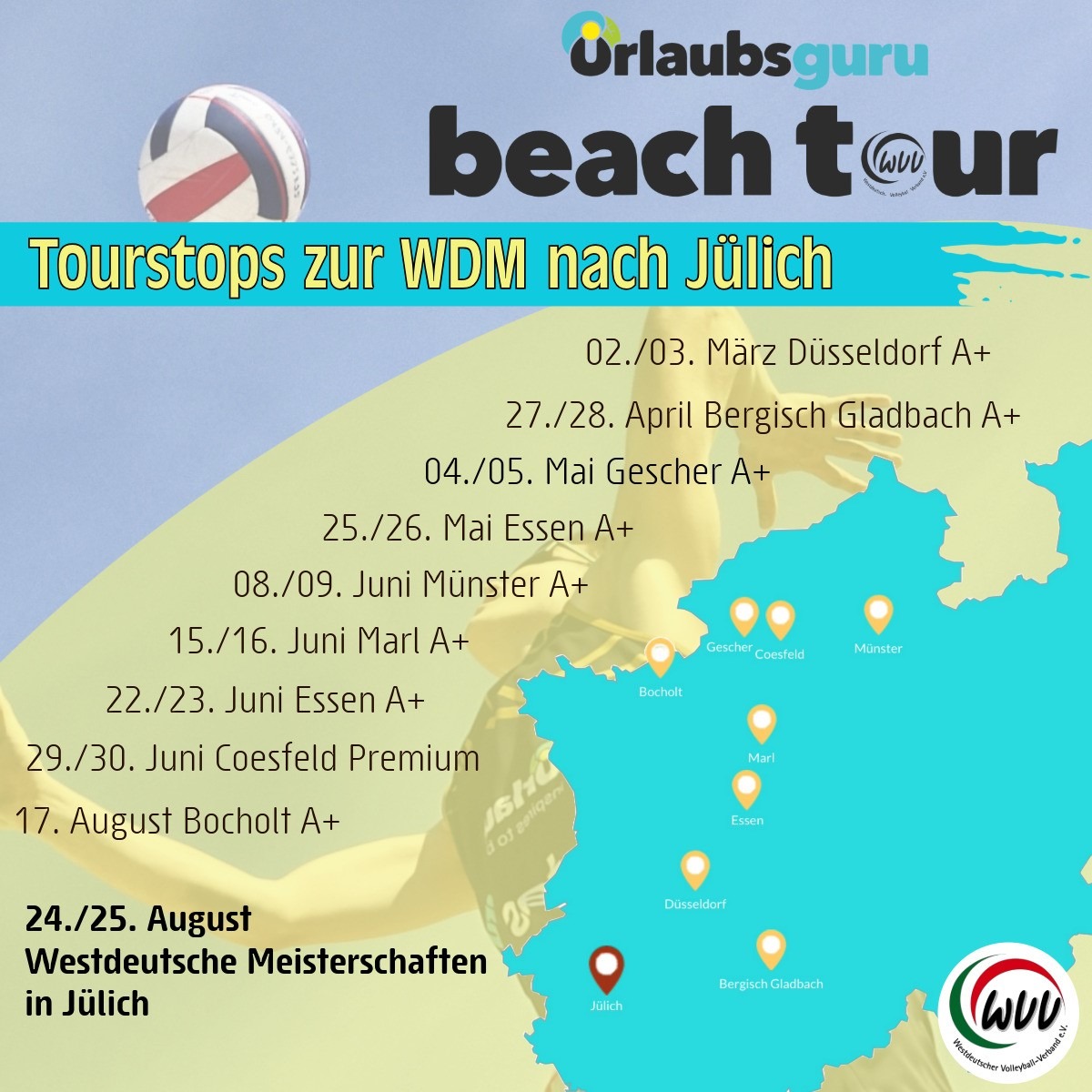Tourstops zur WDM in Jülich